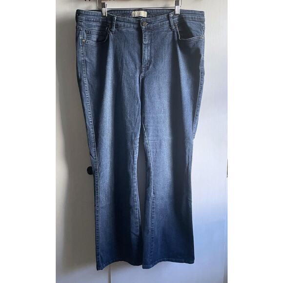 CJ by Cookie Johnson Jeans Womens 18W Blue Denim Gracie Bootcut Stretch Dark - Picture 1 of 5
